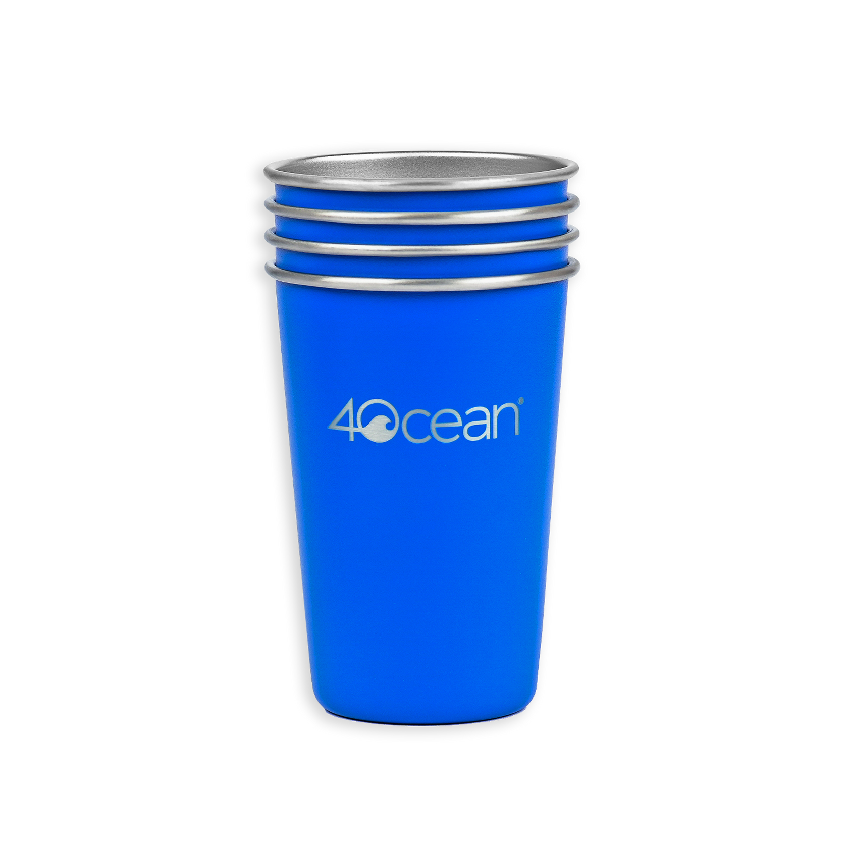 4ocean Reusable Stainless Steel Cups 4Pack