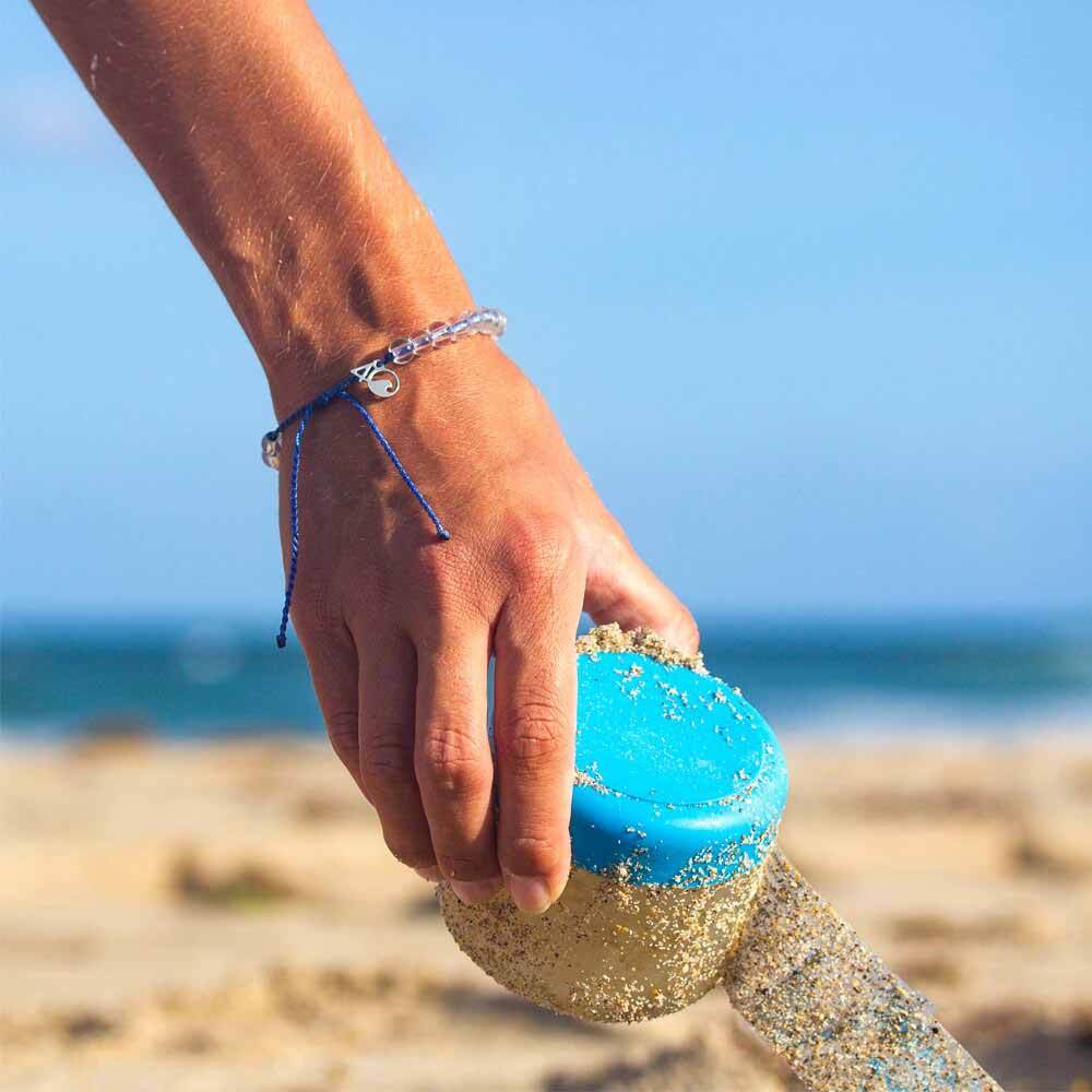 4ocean Clean Ocean Club Beaded Bracelet Subscription Program - Signature Blue Beaded Bracelet