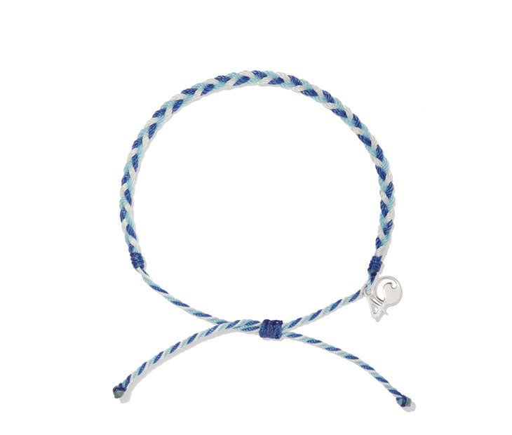 Blue Multicolor Braided Anklet