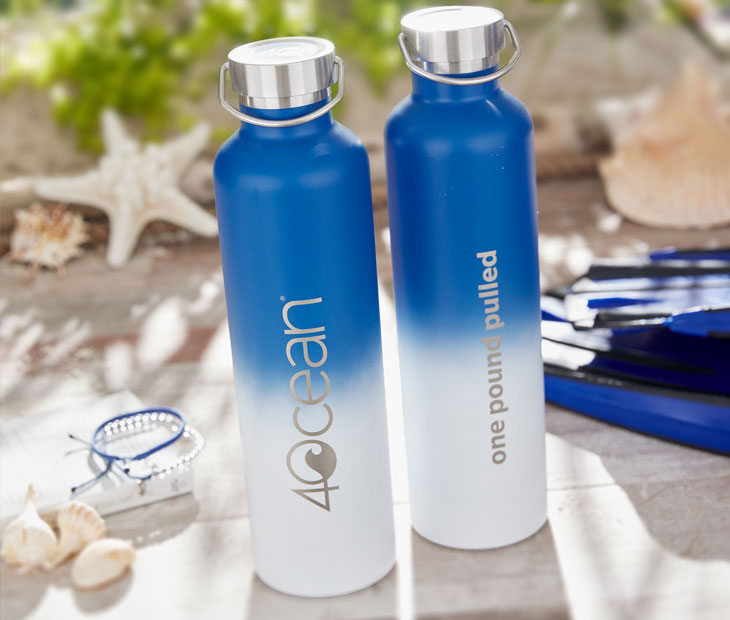 4ocean Large Reusable Bottles - ombre blue