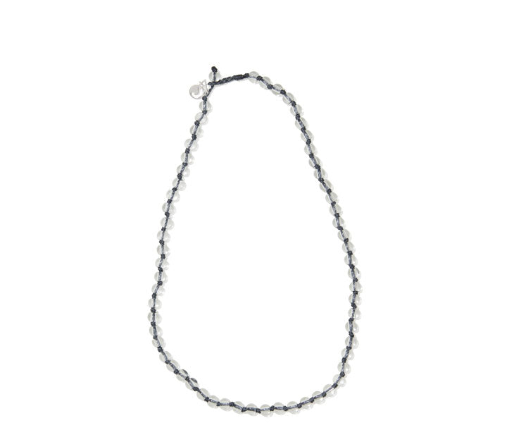 Classic Beaded Necklace Charcoal