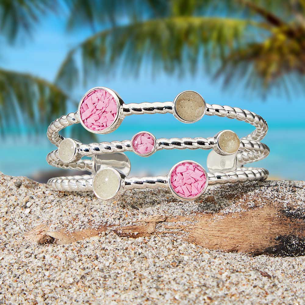 4ocean x Dune Rope Cuff Bracelet in Florida Pink