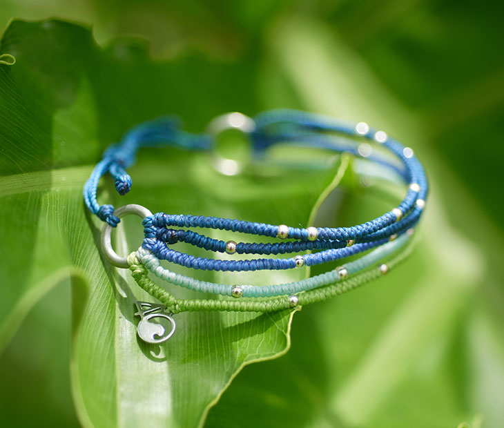 4ocean Guatemala 5-Strand Bracelet - Blue.