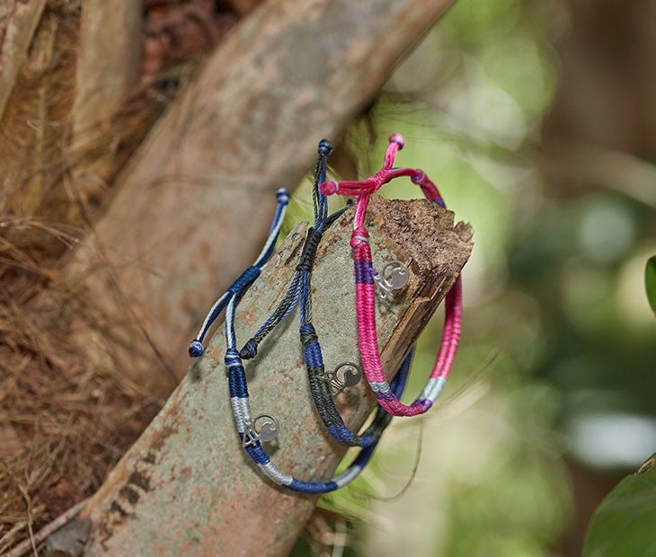 4ocean Guatemala Infinity Wrapped Bracelets - Blue Green, Pink Purple, Blue White