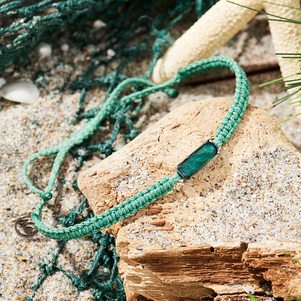 bracelet made from fishing net 4Ocean Ghost Net Bracelet (GREEN)