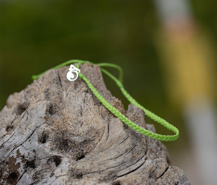 Sea Turtle Green Braided ANklet