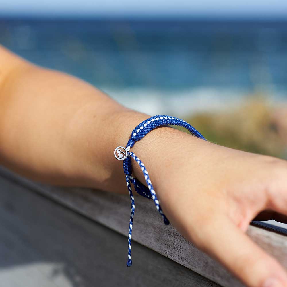 Deep Sea Braided Bracelet in Abyssal Blue Glow
