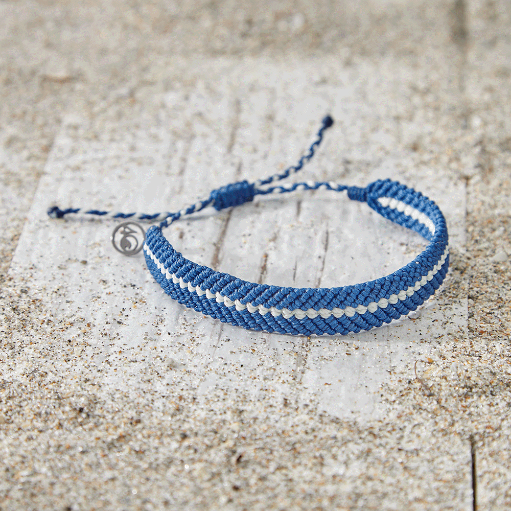 Deep Sea Braided Bracelet in Abyssal Blue Glow