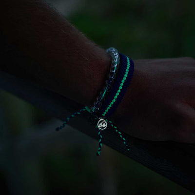 Deep Sea Braided Bracelet in Abyssal Blue Glow