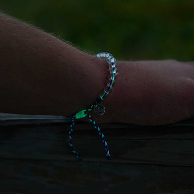 Deep Sea Beaded Bracelet in Abyssal Blue Glow