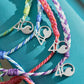 4ocean Pink Multicolor Braided Anklet. With 3 other 4ocean braided anklets.