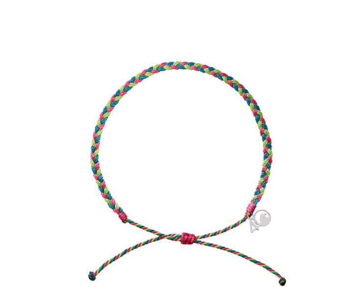 Tropical Summer Braided Anklet on white background
