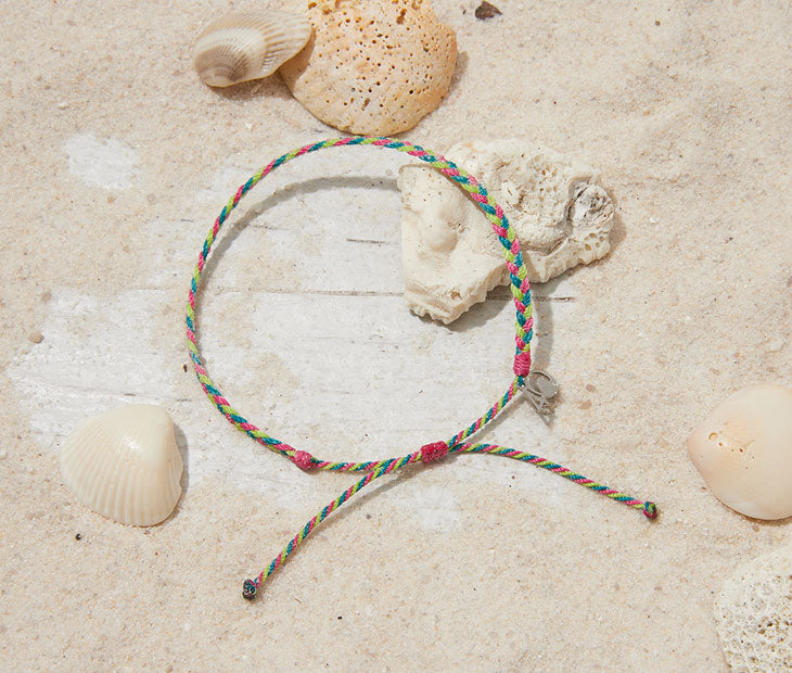Tropical Summer Braided Anklet on the beach