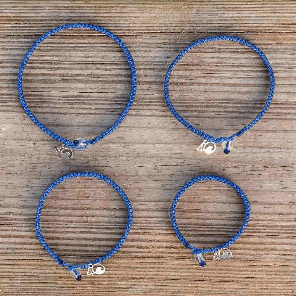 4ocean Clean Ocean Club Braided Bracelet Subscription Program - Signature Blue Braided Bracelet